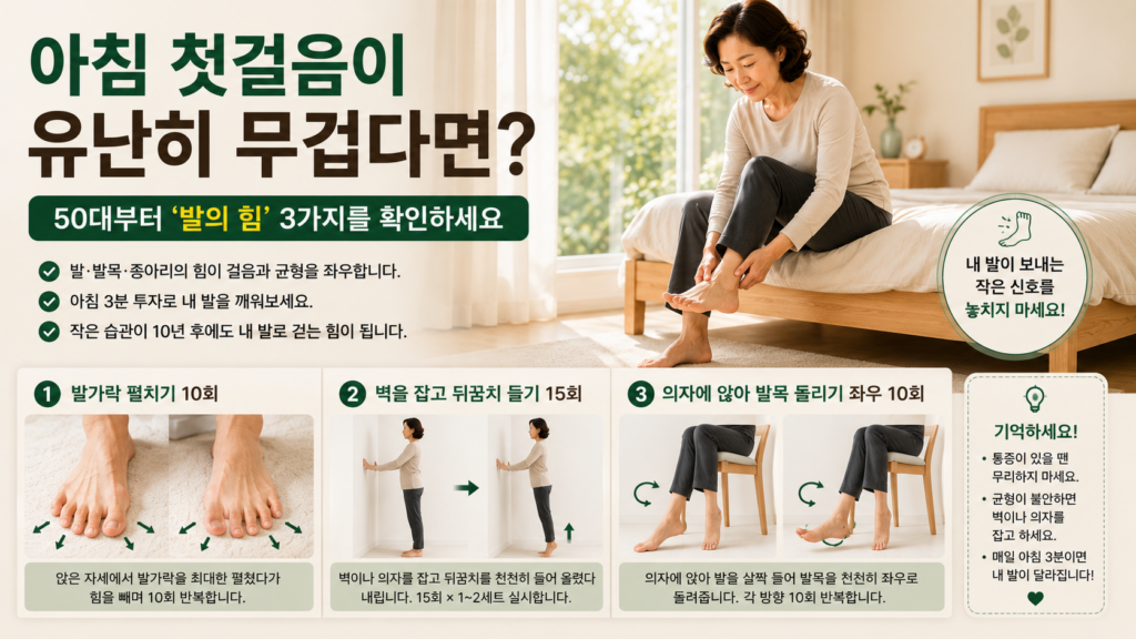 공원에서 자신의 걸음과 보폭을 확인하며 힘차게 걷는 50~60대 한국 여성