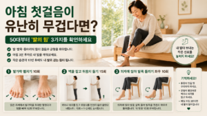 공원에서 자신의 걸음과 보폭을 확인하며 힘차게 걷는 50~60대 한국 여성