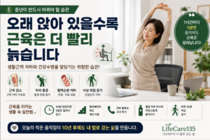 중년 여성이 브리지 운동으로 엉덩이 근육을 강화하는 모습